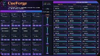CueForge Sci-Fi module interface